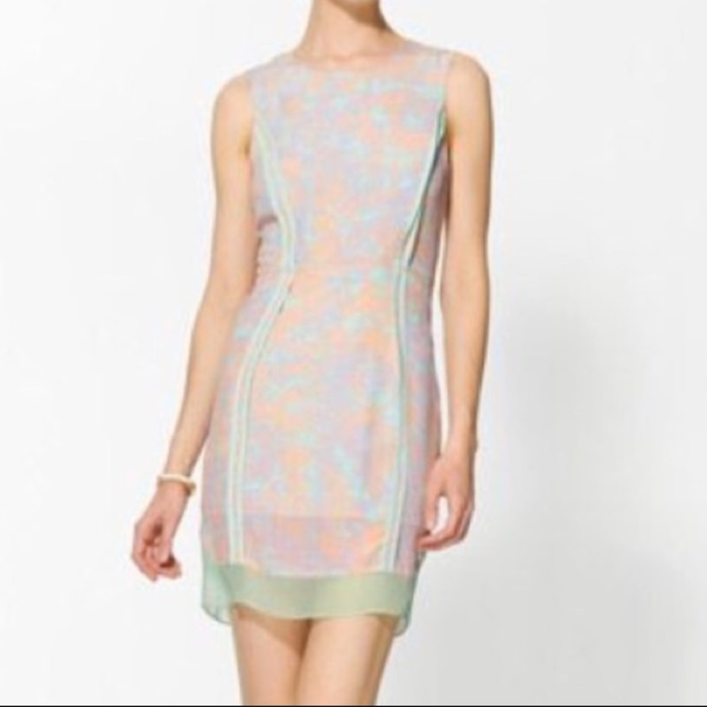 Line & Dot pastel silk mini dress